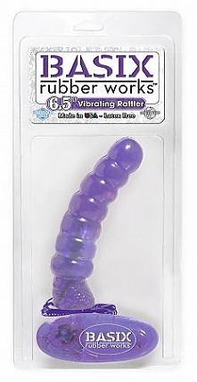 Basix Purple 6.5" Vibrating Rattler